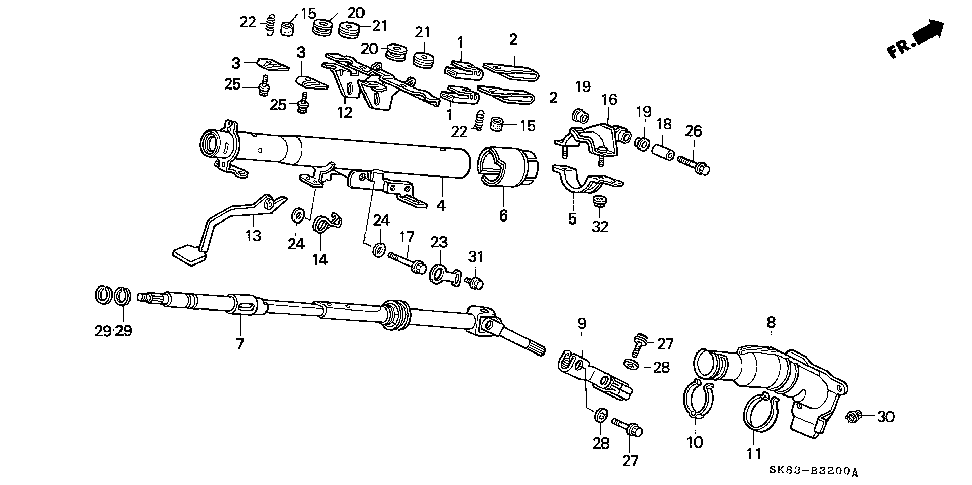 53350-SK8-J01 - BRACKET, TILT