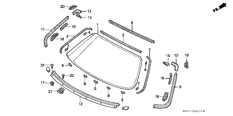 73259-SK8-A02 - MOLDING, RR. (LOWER)