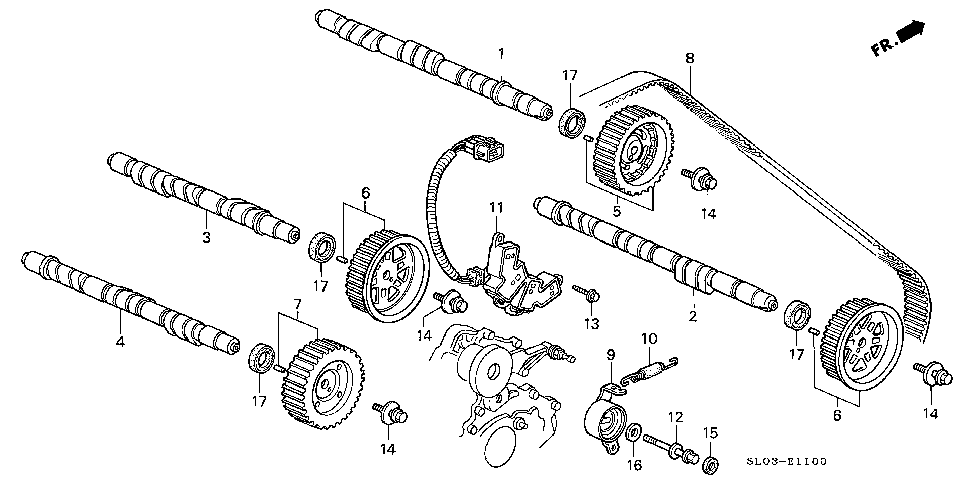 14260-PR7-A01 - PULLEY, TIMING BELT DRIVEN (FR. IN.)