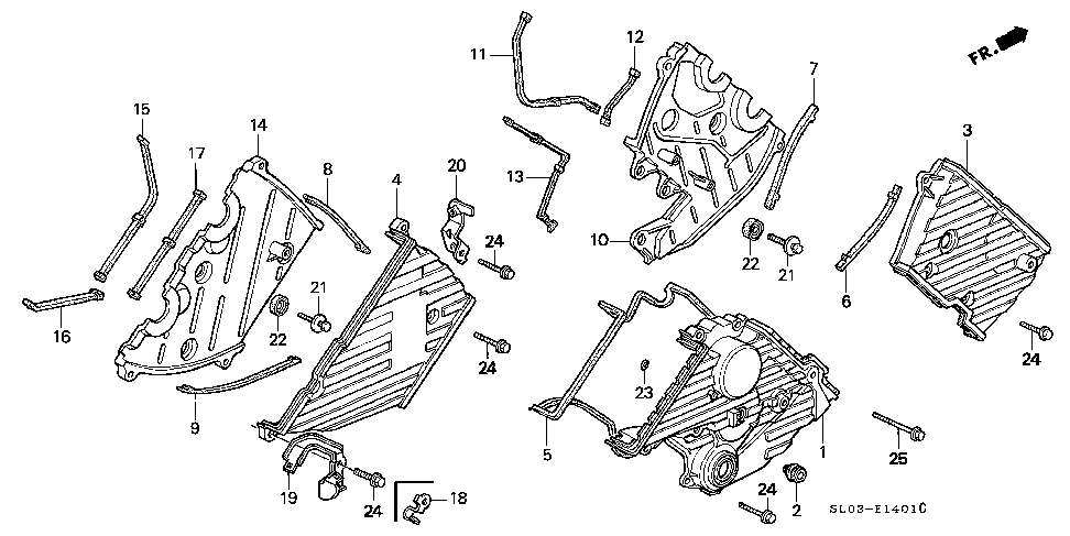 11870-PR7-A00 - PLATE, RR. TIMING BELT COVER