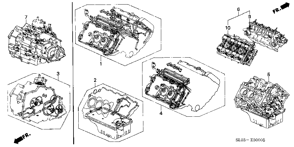 10002-PBY-A01 - GENERAL ASSY., CYLINDER BLOCK