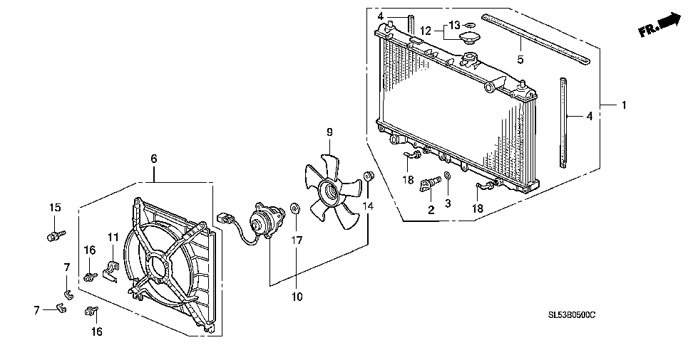 19071-PV1-005 - JOINT, OIL COOLER IN. (ATF)
