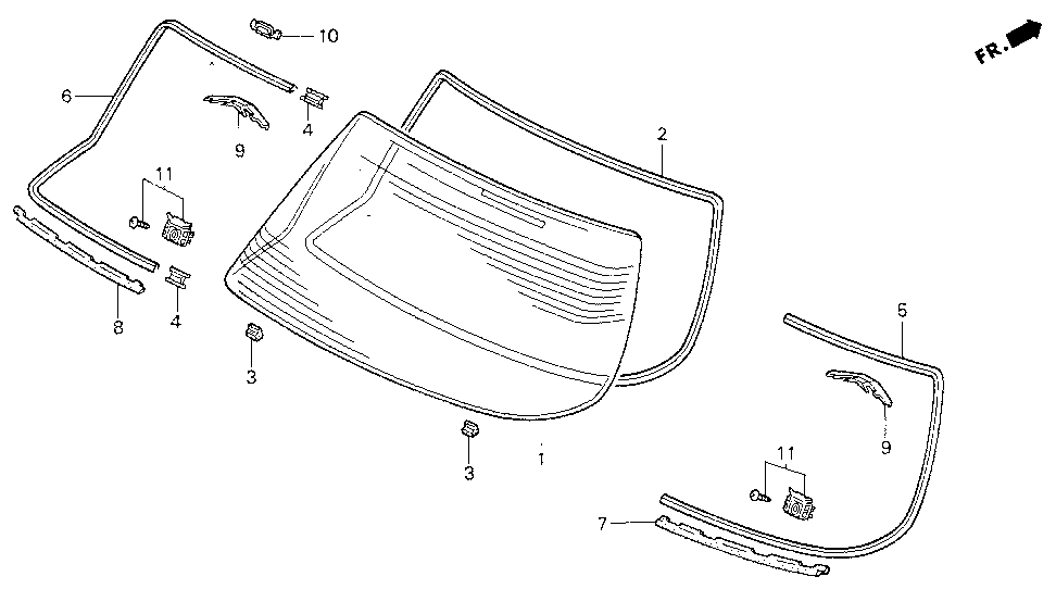 91573-SL4-003 - CLIP A, RR. WINDSHIELD SIDE