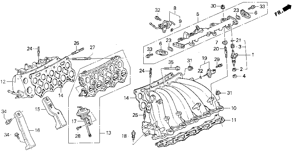 16623-PV0-000 - COVER, FUEL LINE