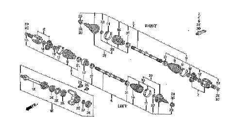 1992 accord DX 2 DOOR 5MT DRIVESHAFT diagram 1992 accord DX 2 DOOR 5MT DRIVESHAFT diagram