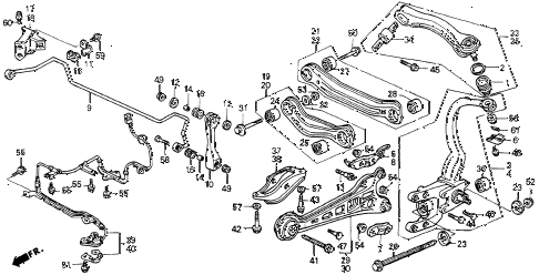 1992 accord DX 2 DOOR 5MT REAR LOWER ARM diagram 1992 accord DX 2 DOOR 5MT REAR LOWER ARM diagram
