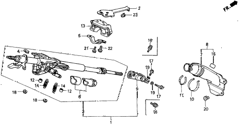 1992 accord DX 2 DOOR 5MT STEERING COLUMN diagram 1992 accord DX 2 DOOR 5MT STEERING COLUMN diagram