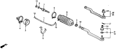1992 accord DX 2 DOOR 4AT TIE ROD diagram 1992 accord DX 2 DOOR 4AT TIE ROD diagram