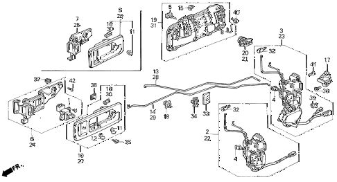 1992 accord DX 2 DOOR 5MT DOOR LOCK diagram 1992 accord DX 2 DOOR 5MT DOOR LOCK diagram