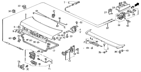 1992 accord DX 2 DOOR 5MT TRUNK LID diagram 1992 accord DX 2 DOOR 5MT TRUNK LID diagram