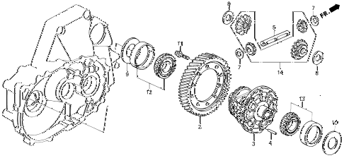 1992 accord DX 2 DOOR 5MT MT DIFFERENTIAL GEAR diagram 1992 accord DX 2 DOOR 5MT MT DIFFERENTIAL GEAR diagram
