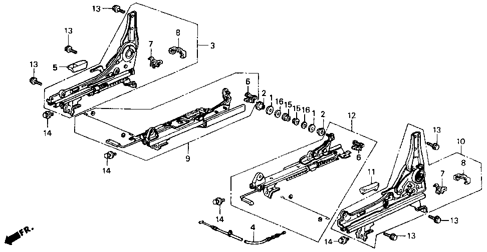 81150-SM2-A02 - SLIDE, R. RECLINING (OUTER)