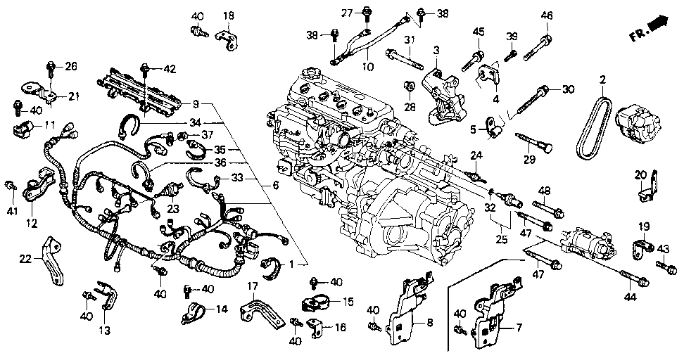 32110-PT3-A03 - WIRE HARNESS, ENGINE