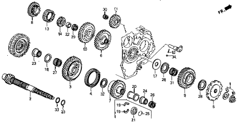 1992 accord EX 4 DOOR 4AT AT COUNTERSHAFT diagram 1992 accord EX 4 DOOR 4AT AT COUNTERSHAFT diagram