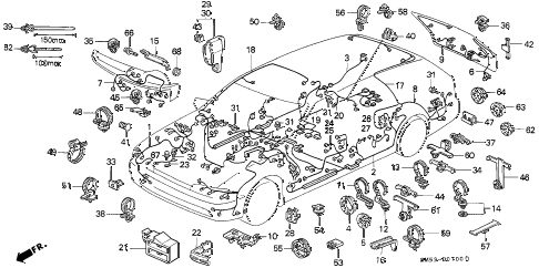 1992 accord LX 5 DOOR 4AT WIRE HARNESS diagram