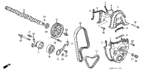 Honda cam belt diagram #2