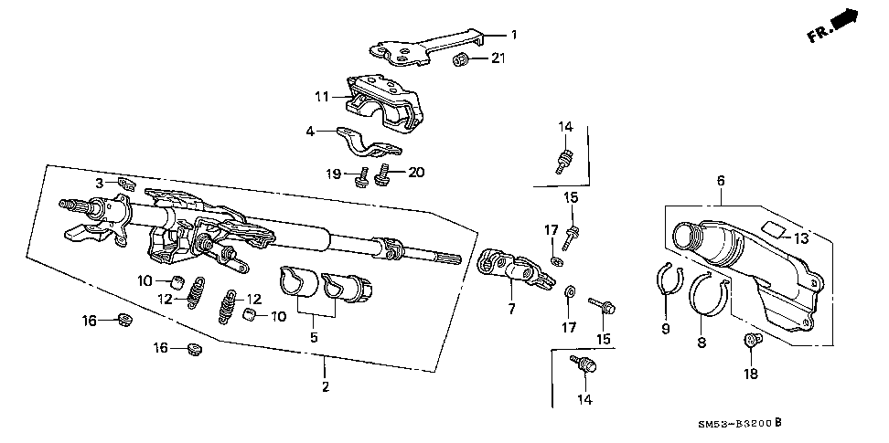 77873-SD4-A80 - LABEL, STEERING COLUMN CAUTION(SRS)