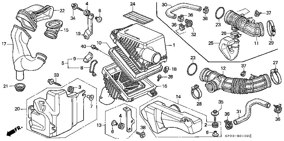 17242-PY3-010 - PIPE, AIR IN.