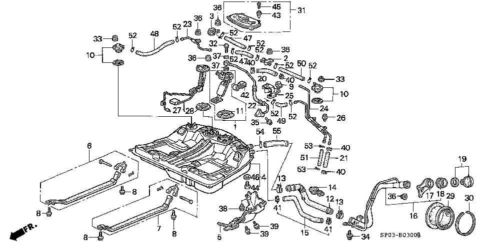 17521-SP0-010 - BAND ASSY., R. FUEL TANK MOUNTING