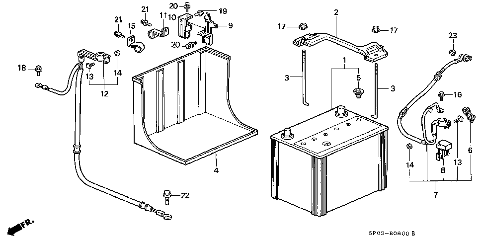 32414-SP0-010 - BRACKET, CABLE CLAMP