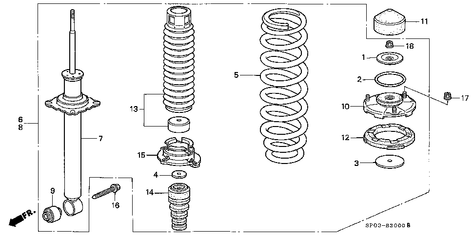 52686-SP0-024 - RUBBER, RR. SPRING MOUNTING