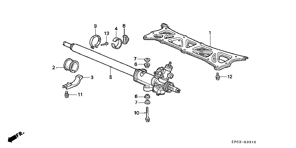 53739-SP0-A00 - BAND A, POWER STEERING PIPE