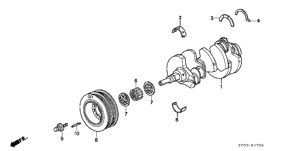 13621-PY3-000 - PULLEY, TIMING BELT DRIVE