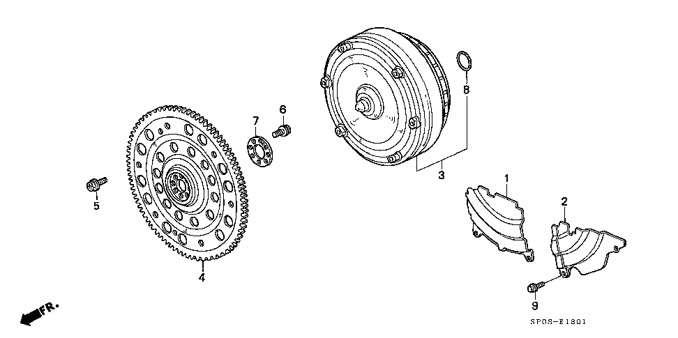 21352-PY3-900 - SUB-COVER, TORQUE CONVERTER CASE