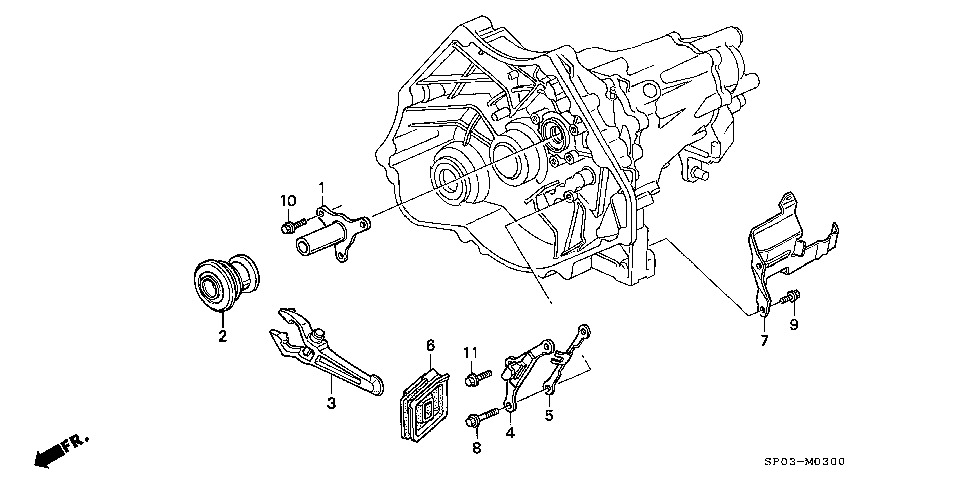 22842-PY5-010 - COVER, RELEASE FORK