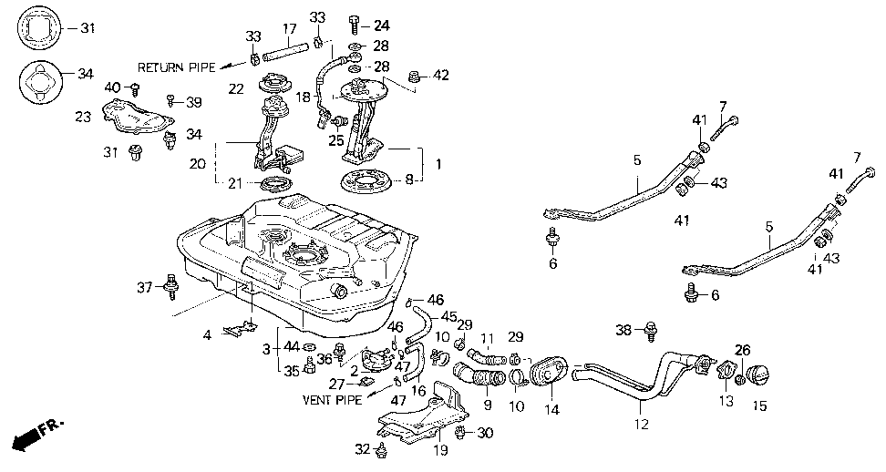 17522-SR2-000 - BAND ASSY., FUEL TANK MOUNTING