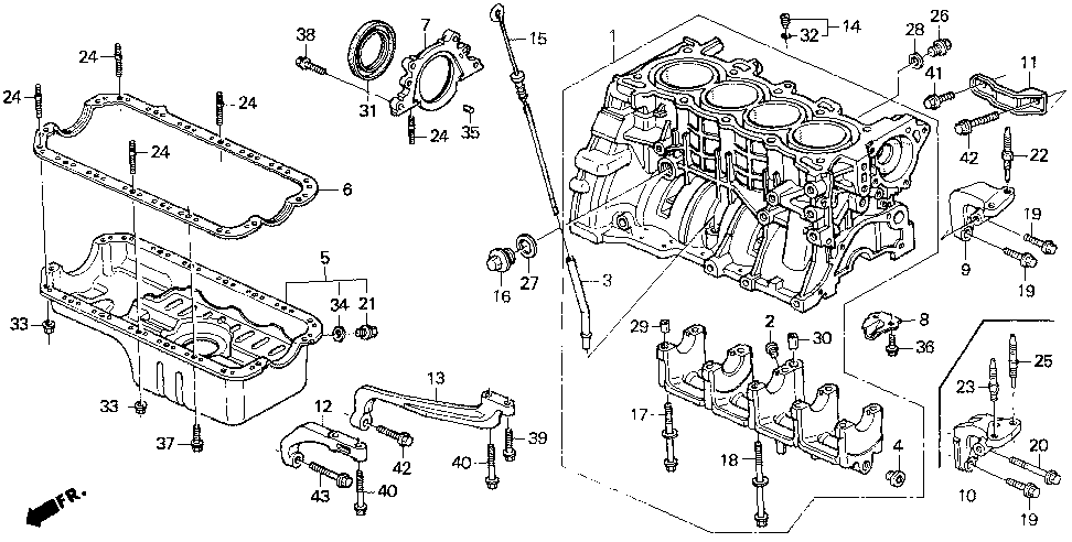 11960-P28-A00 - STIFFENER, RR. ENGINE