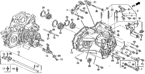 1992 prelude SI 2 DOOR 4AT AT TRANSMISSION HOUSING diagram 1992 prelude SI 2 DOOR 4AT AT TRANSMISSION HOUSING diagram