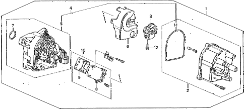 1992 prelude SI 2 DOOR 4AT DISTRIBUTOR (TEC) diagram