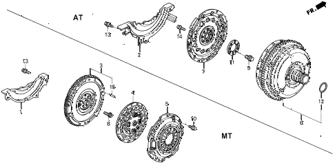 1992 prelude S 2 DOOR 5MT CLUTCH - TORQUE CONVERTER diagram 1992 prelude S 2 DOOR 5MT CLUTCH - TORQUE CONVERTER diagram