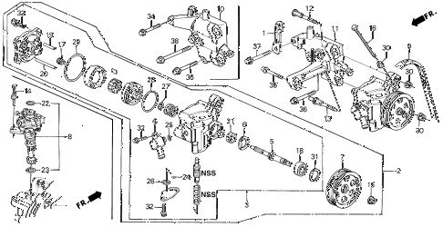 1992 prelude S 2 DOOR 5MT P.S. PUMP diagram 1992 prelude S 2 DOOR 5MT P.S. PUMP diagram