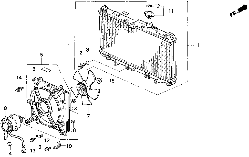 19010-P14-A03 - RADIATOR (DENSO)