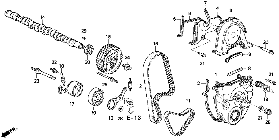 11810-P12-A00 - COVER, TIMING BELT (LOWER)