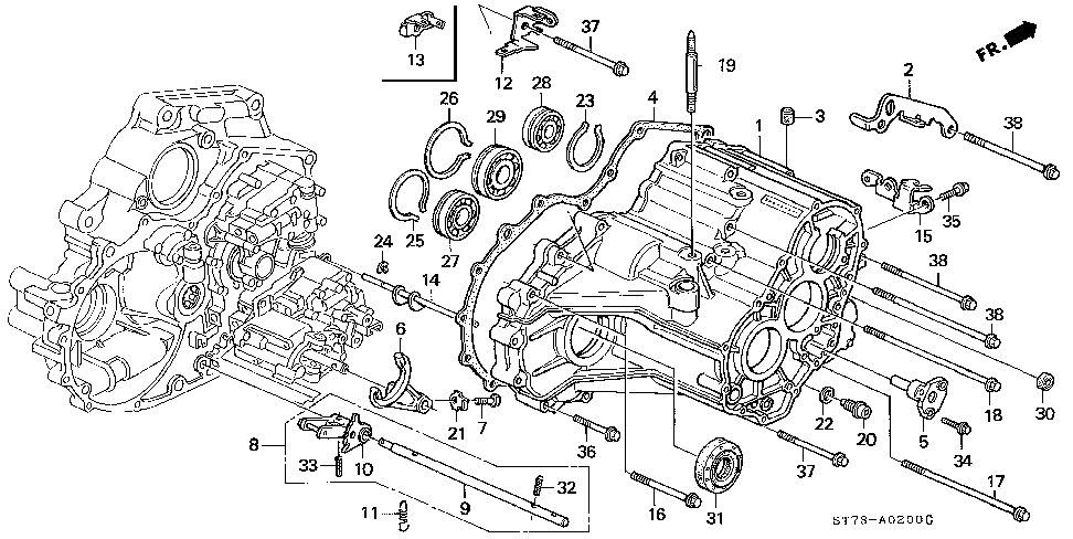 23540-P4R-A00 - HOLDER, REVERSE IDLE
