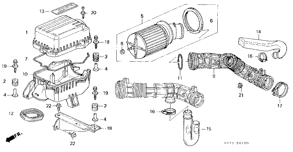 17212-P07-000 - RUBBER, AIR CLEANER MOUNTING