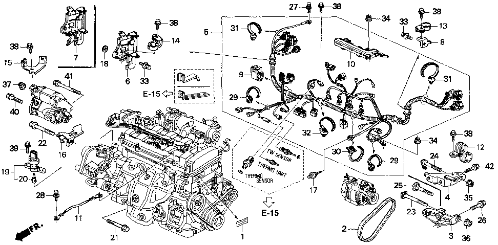 32110-P75-A01 - WIRE HARNESS, ENGINE