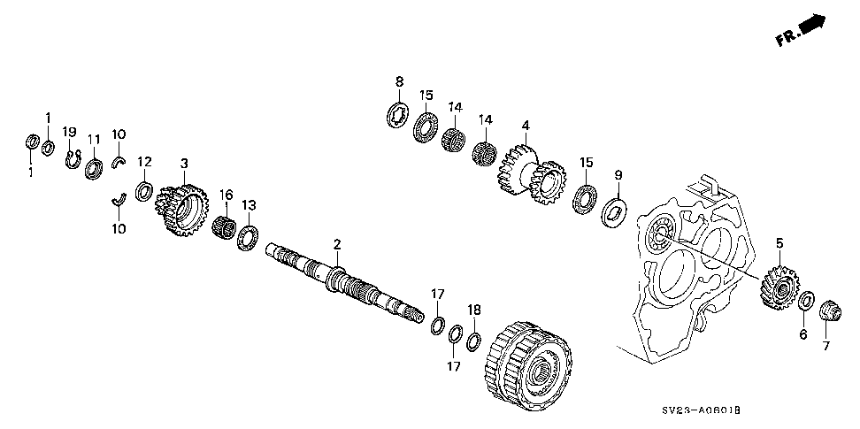23495-P0X-000 - GEAR, SECONDARY IDLE