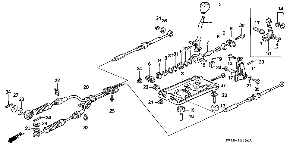 54101-SV4-A00 - LEVER, CHANGE