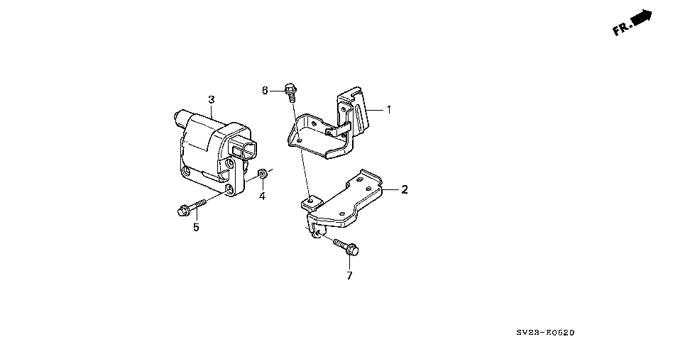 30501-P0B-A00 - BRACKET, IGNITION COIL
