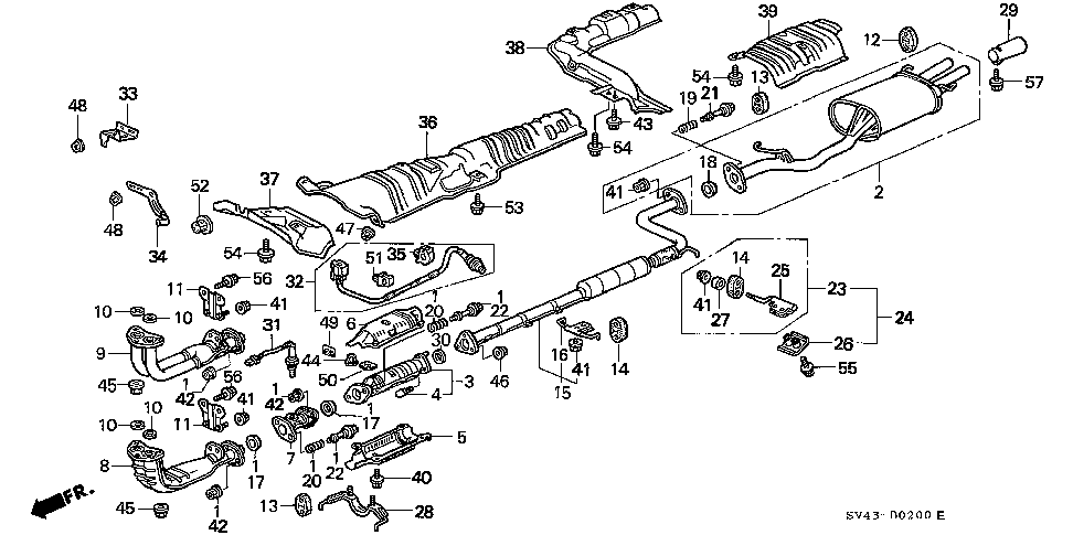 18222-SV4-L90 - BRACKET, EX. PIPE MOUNTING