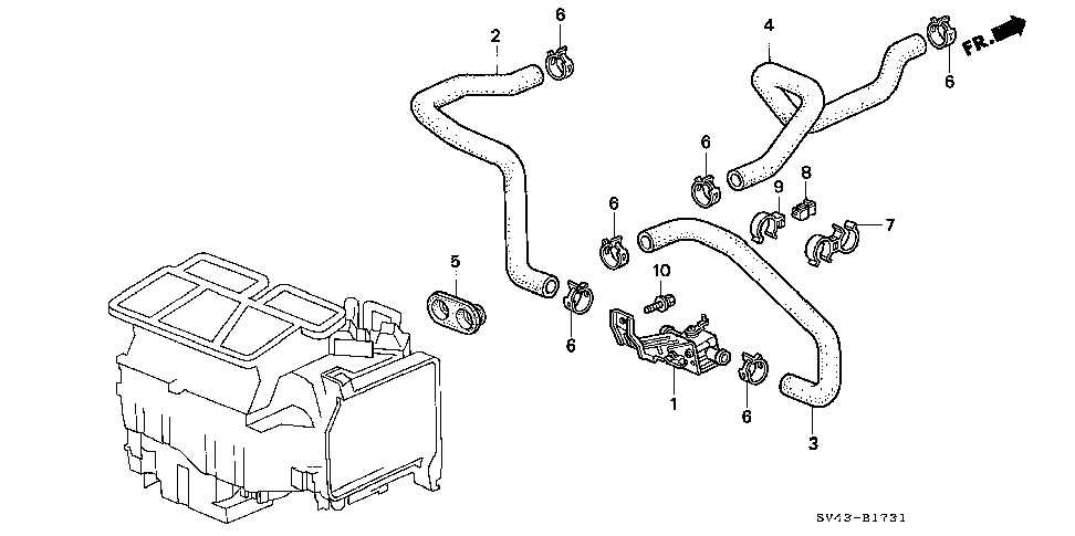 79725-SV7-A00 - HOSE, WATER OUTLET