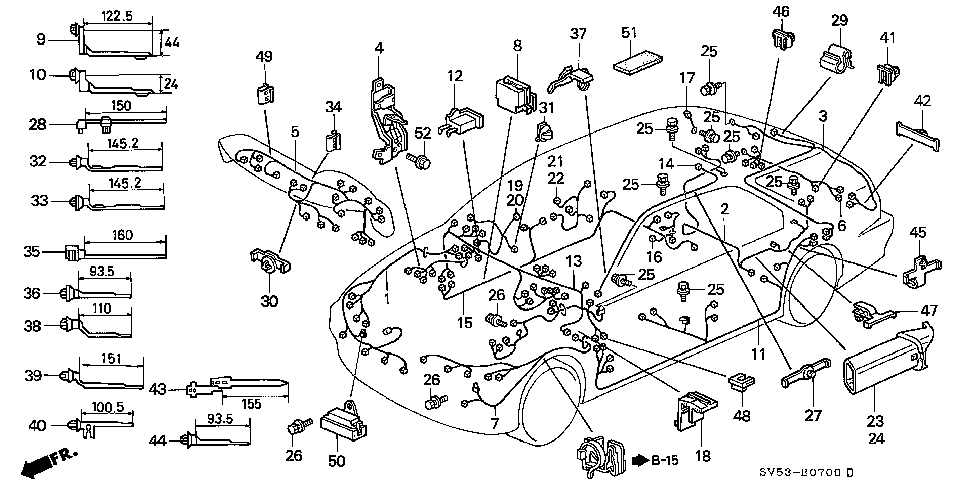32751-SV5-A11 - WIRE HARNESS, DRIVER DOOR