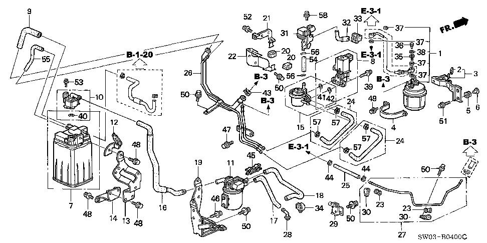 91591-SL0-A51 - CLAMP, FUEL HOSE