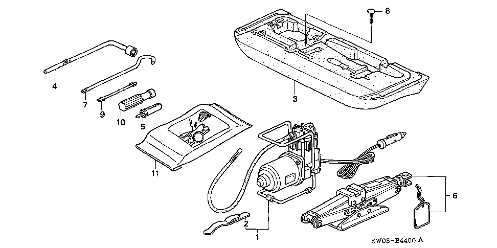 89332-SL0-000 - COVER, EMERGENCY TIRE