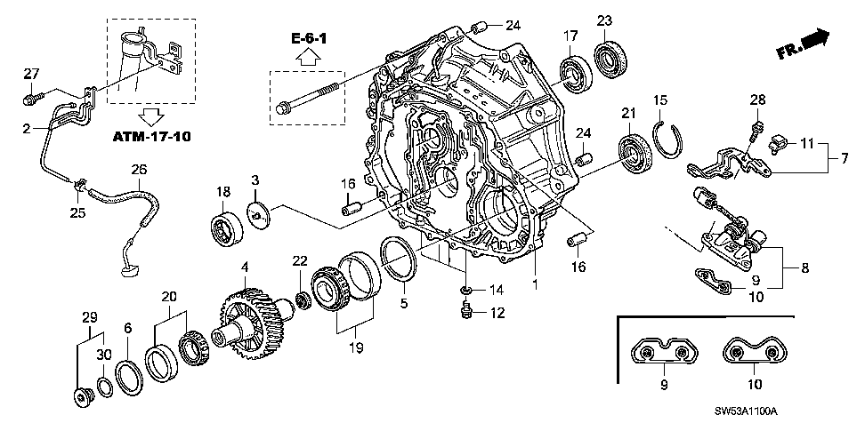 27922-P5H-A00 - STAY, LOCK-UP SOLENOID CONNECTOR