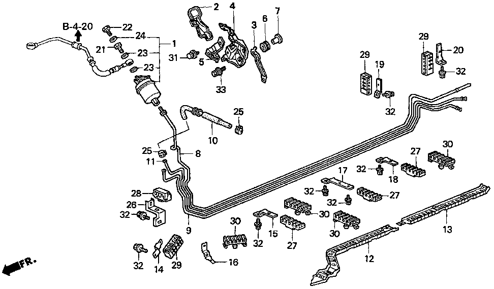 91591-SZ3-A31 - BRACKET, CLIP